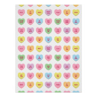 Cute funny girly custom conversation candy hearts