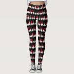 Cute Funny Gnomes Pattern Christmas Leggings<br><div class="desc">These fun Christmas holiday leggings feature a striped pattern of gnomes in red,  green,  white,  and grey,  over a black background (colour can be customized,  if desired). Pair them with one of our gnome themed Christmas shirts!</div>