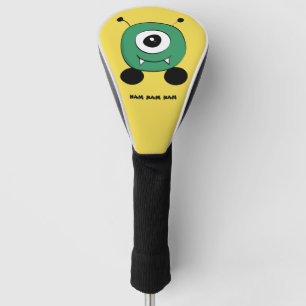 Cute Funny Green Alien Golf Head Cover