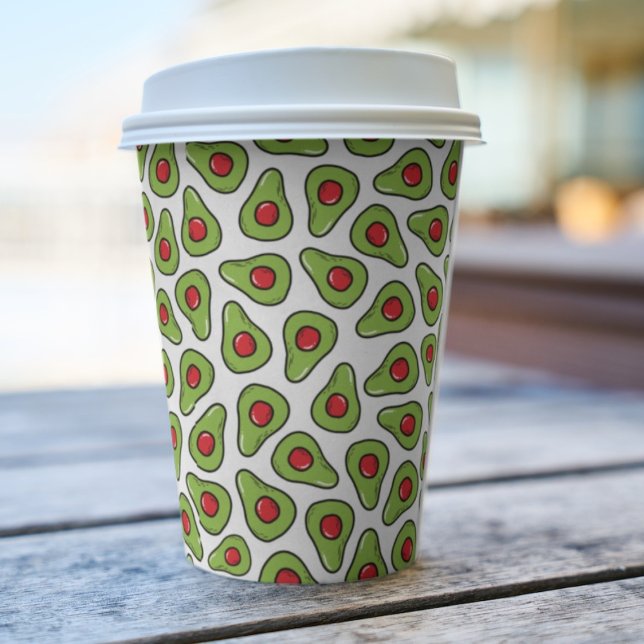 Cute Funny Green Avocados Summer Ice Cream Paper Cups (Creator Uploaded)