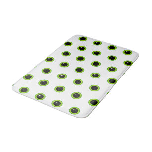 Cute Funny Green Eyes Bath Mat