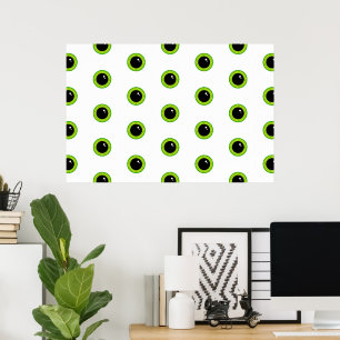 Cute Funny Green Eyes Poster