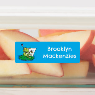 Cute funny green frog cartoon personalized 