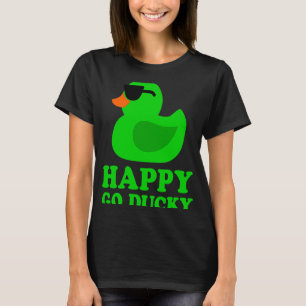 Cute Funny Green Rubber Duck Lover Sunglasses Luck T-Shirt