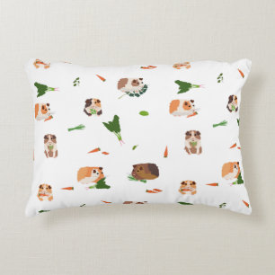 Cute Funny Guinea Pigs Pet Pattern Accent Pillow