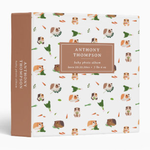 Cute Funny Guinea Pigs Pet Pattern Binder