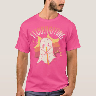 Cute  Funny Halloween Ghost Flute  Fluting T-Shirt