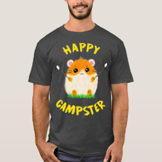 Cute Funny Happy Camper Hamster T-Shirt