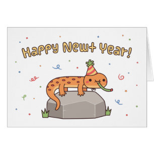 Cute Funny Happy Newt Year, Happy New Year