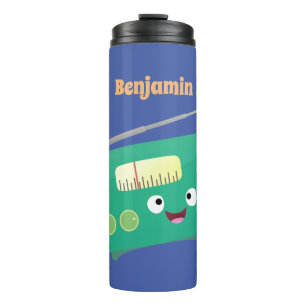 Cute funny happy retro radio cartoon thermal tumbler
