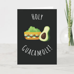Cute Funny Holy Guacamole Cards Avocado Mexican