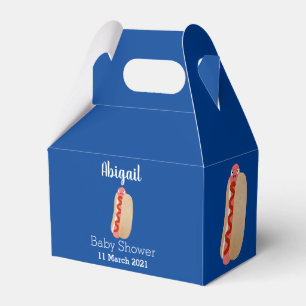 Cute funny hot dog Weiner cartoon Favor Box