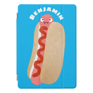 Cute funny hot dog Weiner cartoon iPad Pro Cover