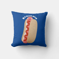Cute funny hot dog Weiner cartoon