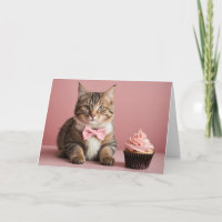 Cute Funny Humour Pink Congratulations Cat