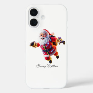 Cute Funny Humour Trendy Modern Merry Christmas iPhone 16 Case