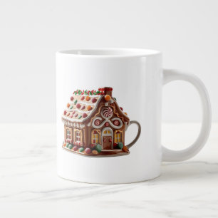Cute Funny Humour Trendy Modern Merry Christmas Large Coffee Mug