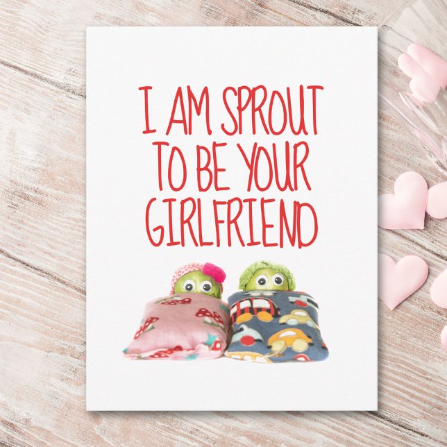 Cute funny I am sprout Valentine's Day Postcard (Creator Uploaded)