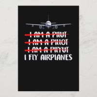 Cute & Funny I Fly Airplanes Pilot Joke