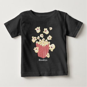 Cute funny jumping popcorn cartoon baby T-Shirt
