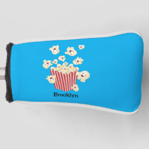 Cute funny jumping popcorn cartoon golf head cover