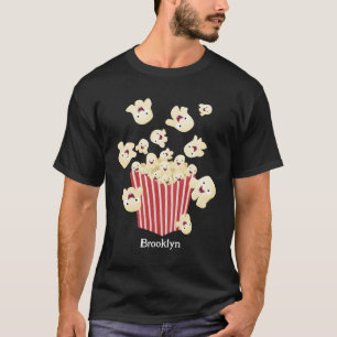 Cute funny jumping popcorn cartoon T-Shirt