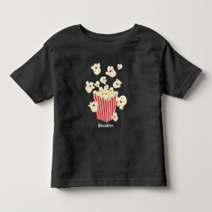 Cute funny jumping popcorn cartoon toddler t-shirt