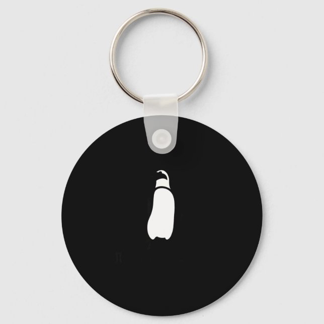 Cute Funny Just Chillin Zoo Penguin  Keychain (Front)
