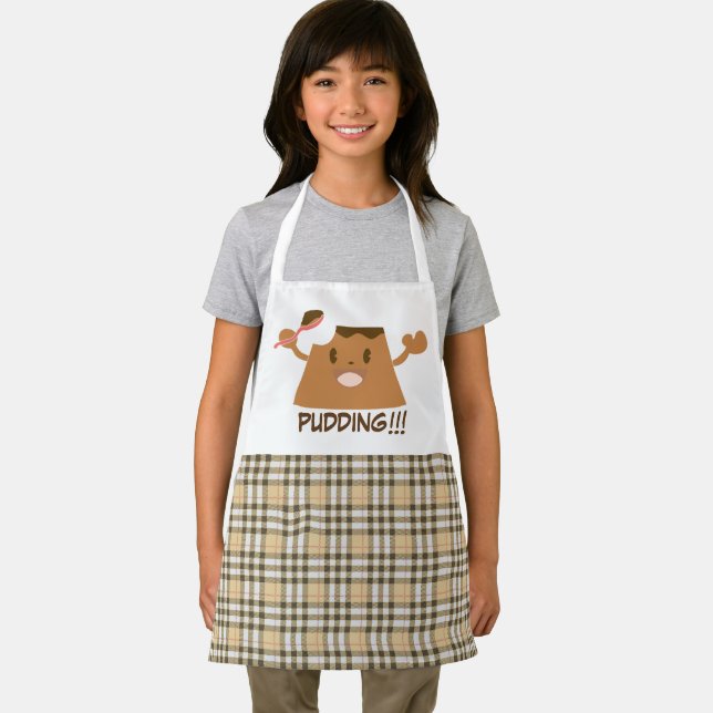 Cute Funny Kawaii Chocolate PUDDING!!!! Apron (Insitu)