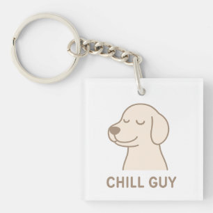 Cute Funny Keychain – “Chill Guy” Cartoon Dog