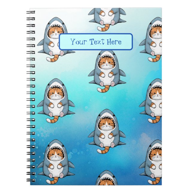 Cute Funny Kitten Custom Notebook (Front)