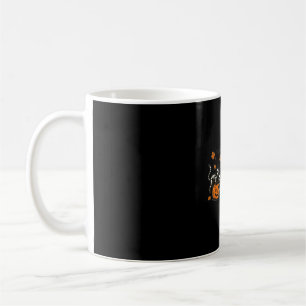 Cute funny kitten skeleton black cat pumpkins coffee mug