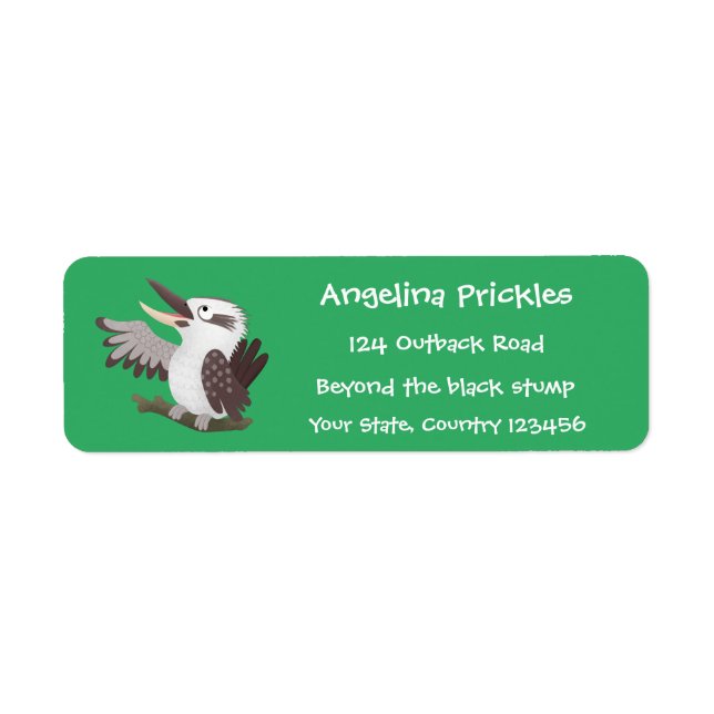 Cute funny laughing kookaburra cartoon (Front)