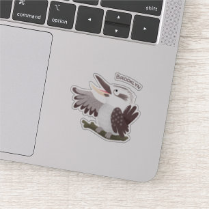 Cute funny laughing kookaburra cartoon