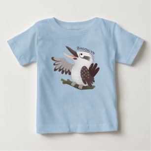 Cute funny laughing kookaburra cartoon baby T-Shirt