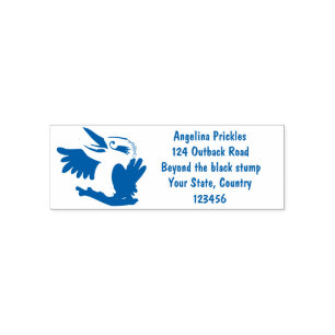 Cute funny laughing kookaburra cartoon self-inking stamp