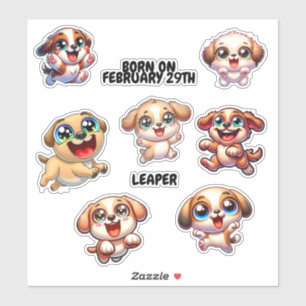 Cute Funny Leaping Puppy Born on February 29th