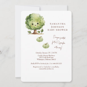 Cute & Funny Li'l Pumpkin  Baby Shower Invitation