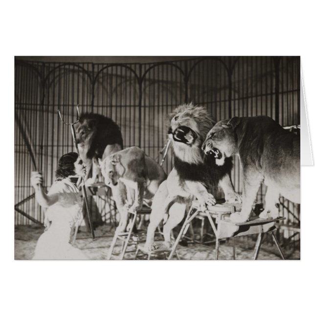 Cute Funny Lion Tamer Mom Woman (Front Horizontal)