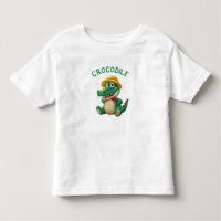 Cute funny little crocodile 