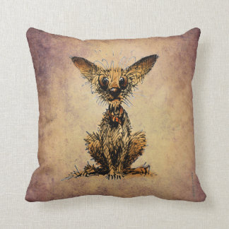Cute Funny Little Dog Throw Pillow