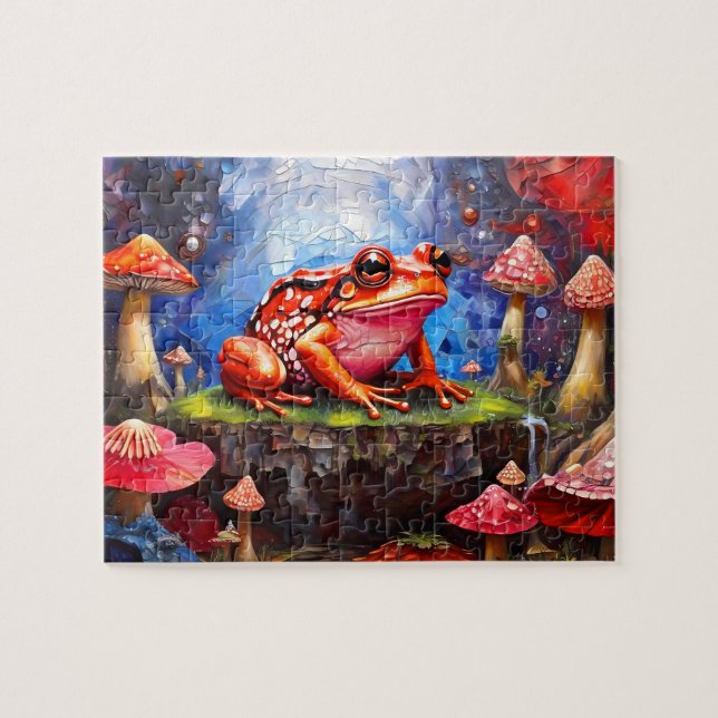 Cute Funny Little Frog Collection Jigsaw Puzzle (Horizontal)
