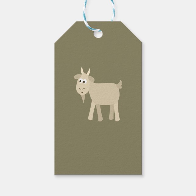 Cute Funny Little Goat Gift Tags (Front)