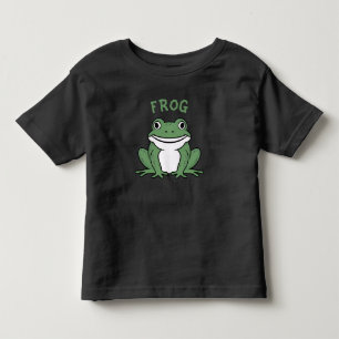 Cute funny little happy frog  toddler t-shirt