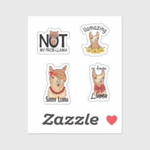Cute Funny Llama  Stickers