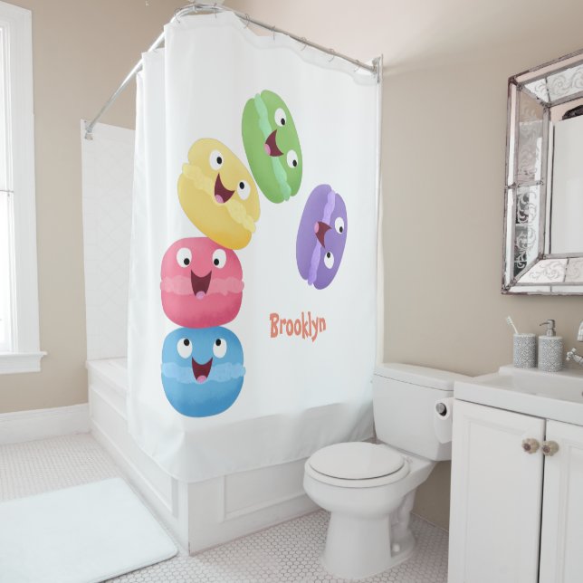 Cute funny macaroons cartoon illustration (In Situ)