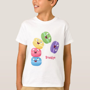 Cute funny macaroons cartoon illustration T-Shirt