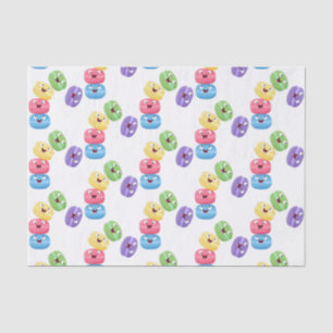Cute funny macaroons cartoon illustration tissue paper