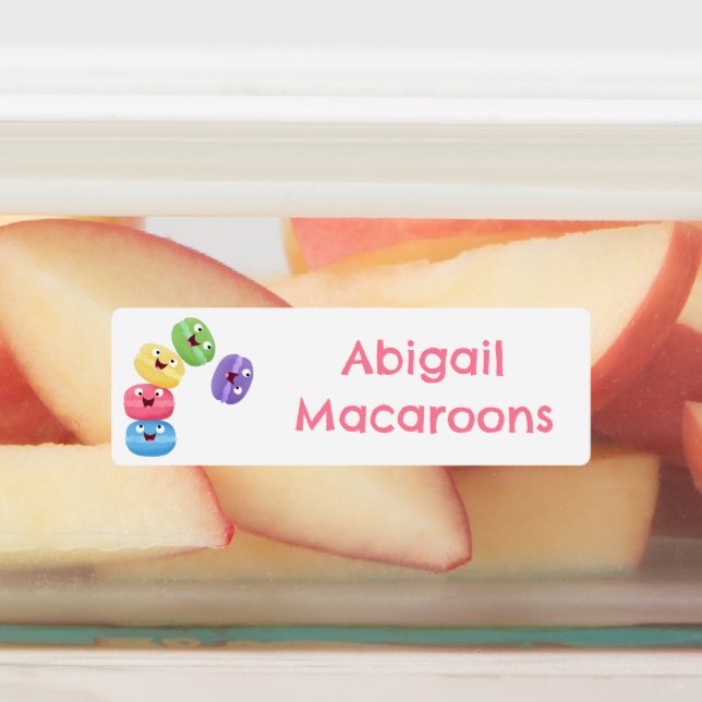 Cute funny macaroons cartoon personalized (Affixed)