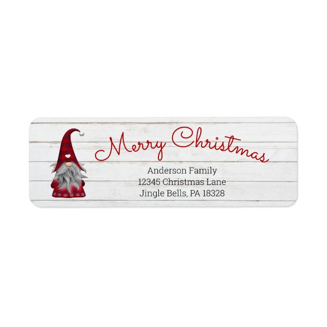Cute Funny Merry Christmas Elf Personalized Gnome (Front)